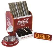 Coca-Cola Automatic Cashier (3 pcs), mfgd by Brandt, c.1950, complete w/mat