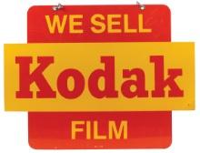 Drug Store Kodak Sign, double-sided diecut metal "We Sell Film", marked MCA