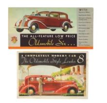 Automobile Sales Brochures (2), Oldsmobile 8 & Oldsmobile 6, both dated 193