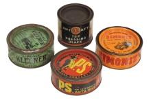 Petroliana Tins (4), Simoniz Kleener, early 1900's w/product, P.S. Auto Wax