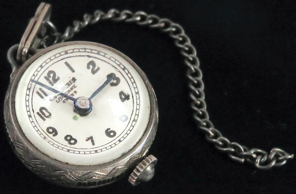 Early C. Bucherer Lucerne lapel watch - missing brooch / pin.