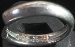 Paloma Picasso Sterling Silver Tiffany Ring. Approx 3.9 grams.