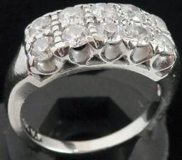 Ring marked 14K with (10) diamonds. Approx 4.0 grams.