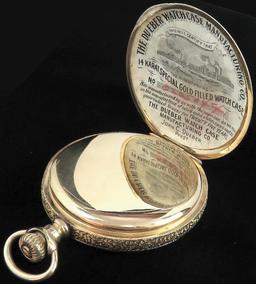 Hampden Pocket Watch in Dueber Watch Case original paper insert in case. 17Jewels mov# 1583314.