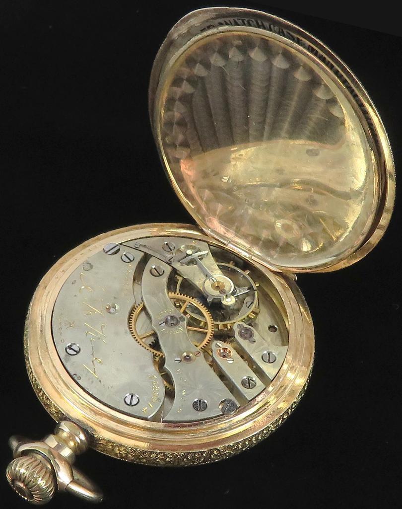 Hampden Pocket Watch in Dueber Watch Case original paper insert in case. 17Jewels mov# 1583314.