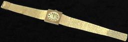 Man's 17 Jewels Jules Jurgensen - Watch & Basket Weave Bracelet marked 14K. Mov# 875276.