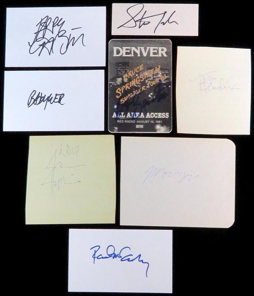 "Rock n' Roll Legends" (8) piece autograph collection includes Paul McCartney, Jim Morrison, Janis J