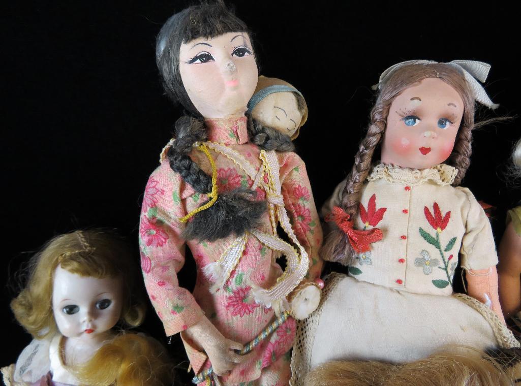 Lot of (10) vintage dolls includes porcelain, plastic & more.