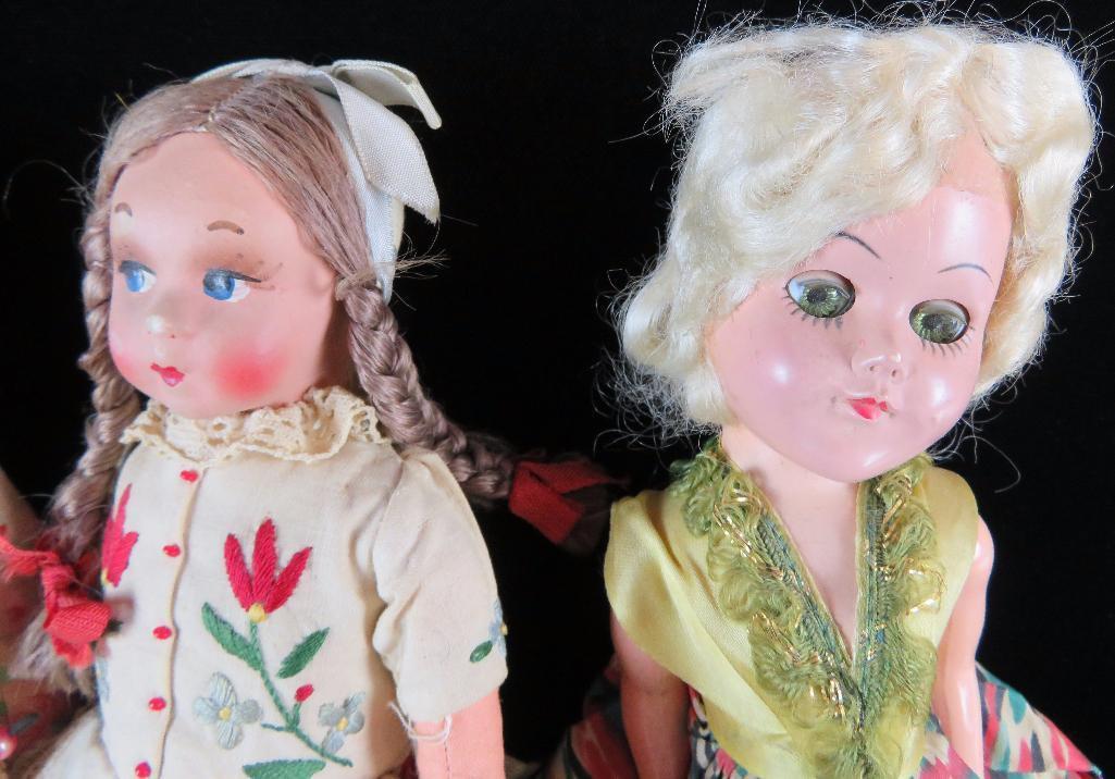 Lot of (10) vintage dolls includes porcelain, plastic & more.