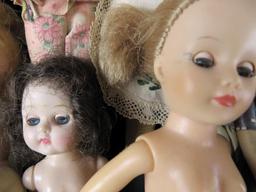 Lot of (10) vintage dolls includes porcelain, plastic & more.