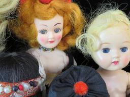 Lot of (13) vintage small dolls includes Alexander, Bisque, Plastic & more.