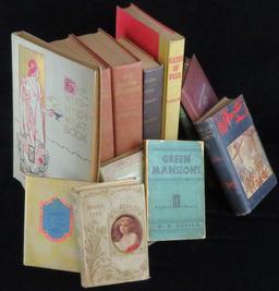 Box full of mostly antique first edition Books.