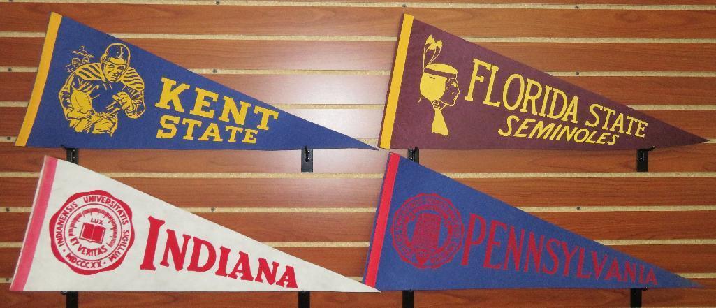Lot of (30) Vintage Felt College Pennants includes Dartmouth, Wisconsin, Iowa, Ohio State, Universit
