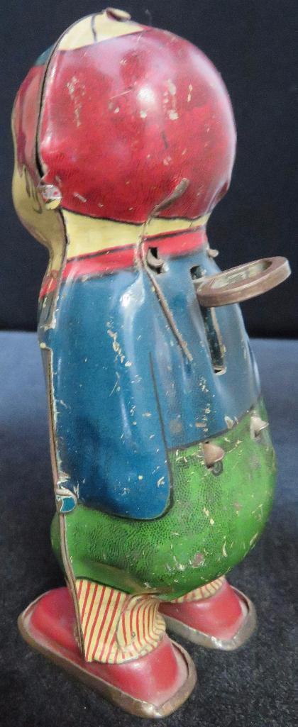 Vintage Lindstrom Crying Boy Tin Wind Up Toy. Wind up and works!