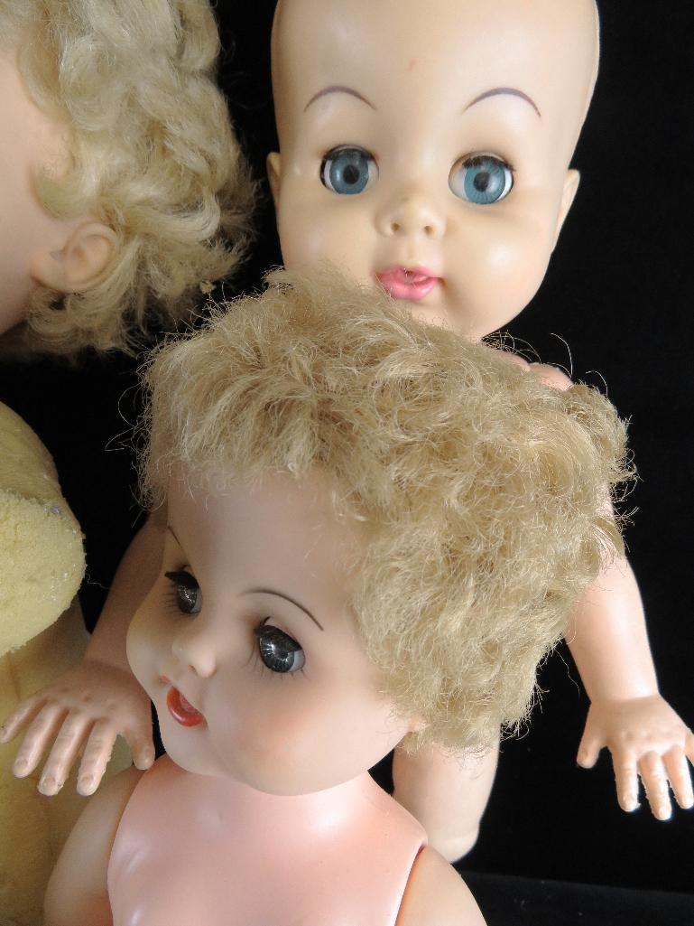 Lot of (5) vintage dolls includes Ideal, Eegee & more.