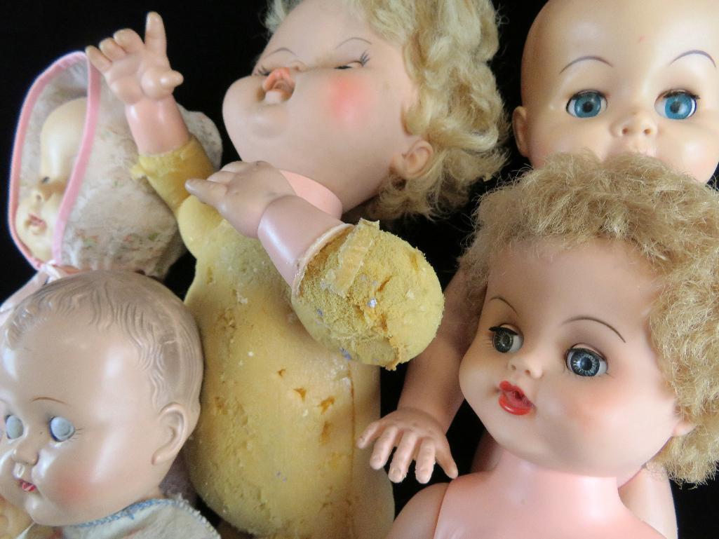 Lot of (5) vintage dolls includes Ideal, Eegee & more.