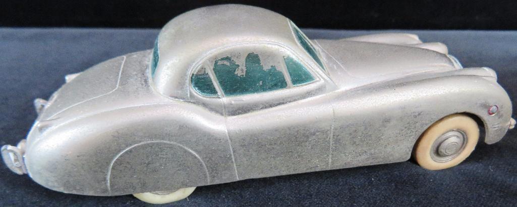 Vintage Prameta Kolner Automodelle Jaguar XK 120 Wind-Up Toy Car with Key in original box