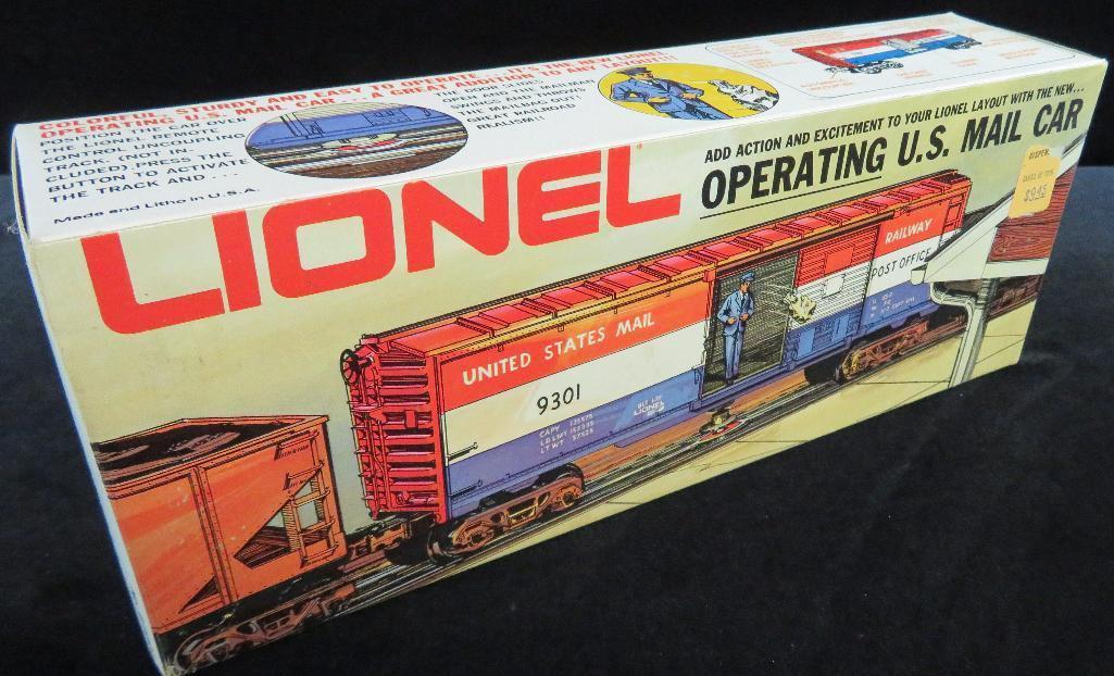 Lionel No. 6-9301 Operating U.S. Mail Car in box with Lionel Railroad guides.