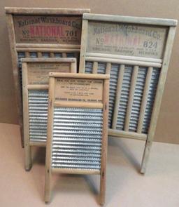 Vintage misc. advertising decorative lot includes (4) Wash Boards - National Wash Board & Dubl Handy