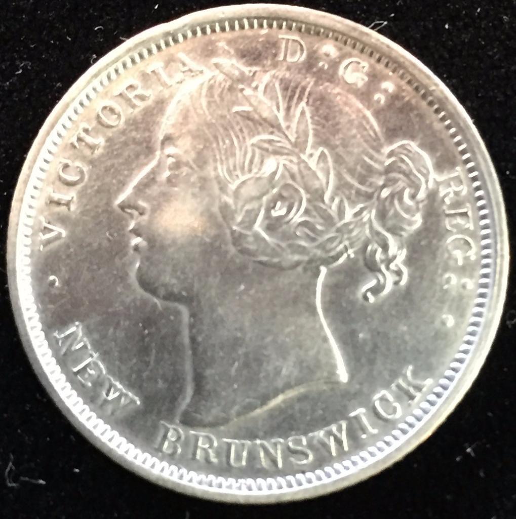 1864 New Brunswick Canada 20 Cents.