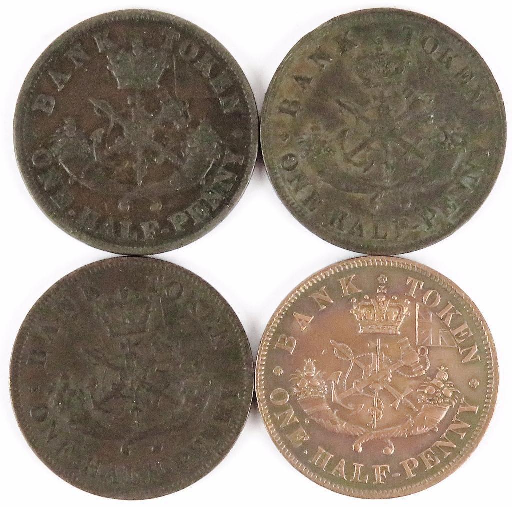 Lot of (15) Canada Upper CANADA Half Penny includes 1850, (3) 1852, (6) 1854 & (5) 1857.