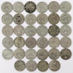 Lot of approx (50) Barber Dimes - mixed dates.