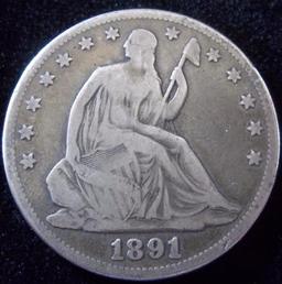 1891 Seated Liberty Half Dollar