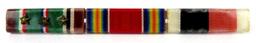 (3) Campaign Ribbon Bars includes European, African, Middle Eastern Campaign 3 Battle Stars, WWII