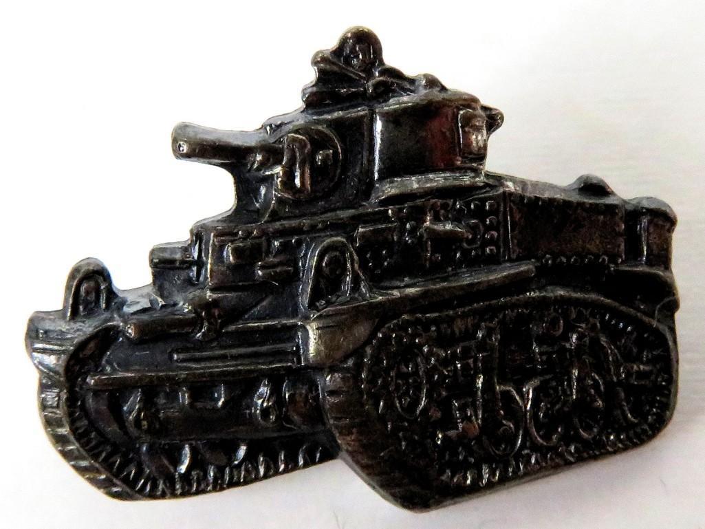 WWII Era M3 Stuart Tank Sterling Pin marked A.C.F.