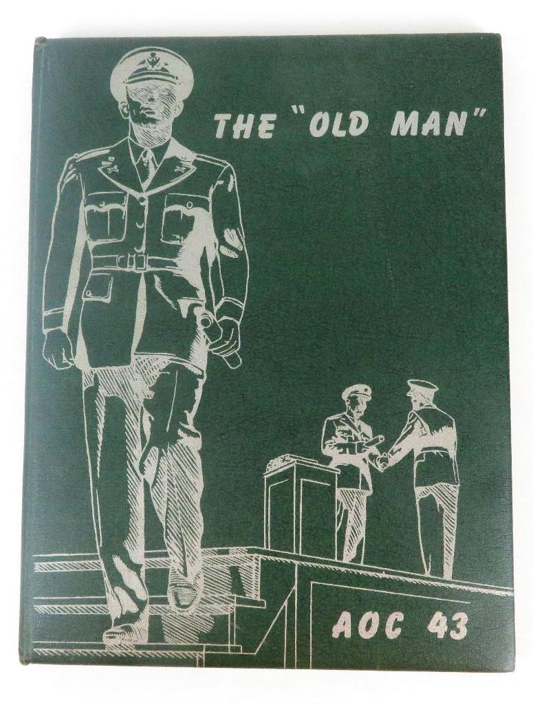 The "Old Man" AOC 43 Yearbook Fort Riley Kansas 1952. Some pages have pencil scribbling from child