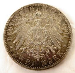 1901-A German States Prussia 2 Mark.