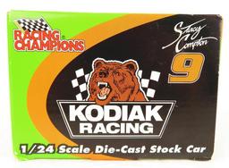 Stacy Compton #9 Kodiak Racing 1/24 Scale Die-Cast Stock Car Racing Champions in original box.