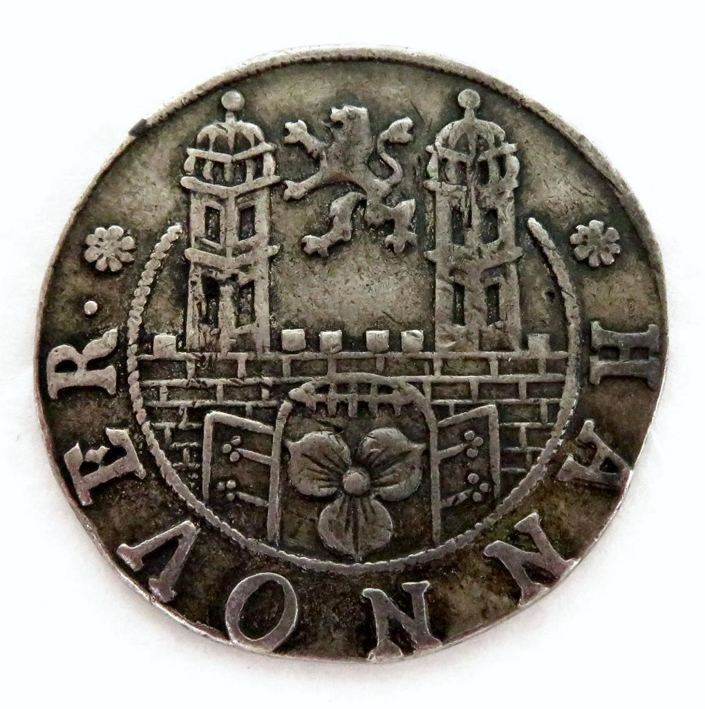 1670-AS German States Hannover 12 Mariengroschen Silver.