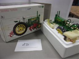 TOY TRACTOR PRECISION JOHN DEERE A W/ 290 SERIES CULTIVATOR