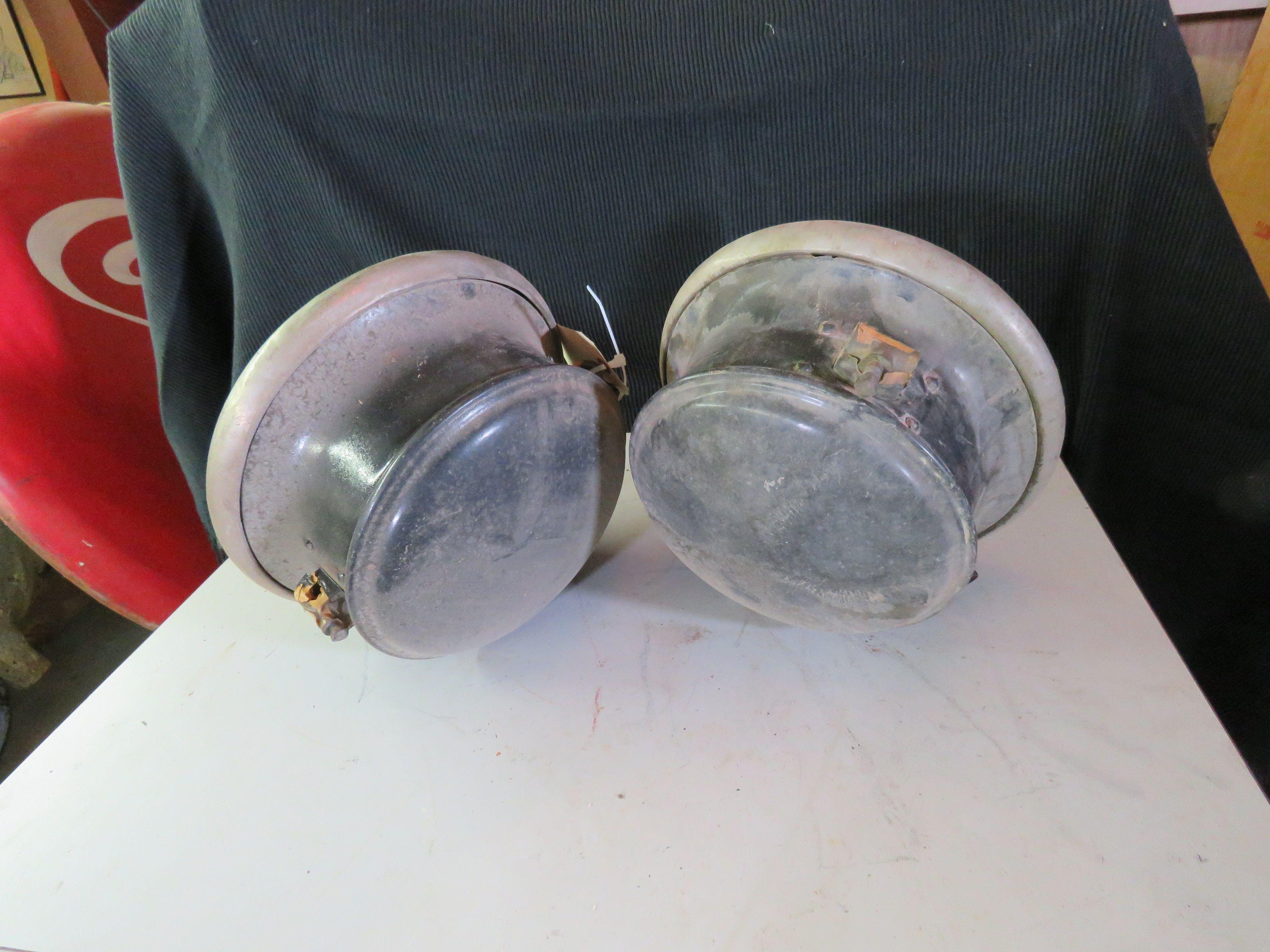 Pair of Vintage Headlights