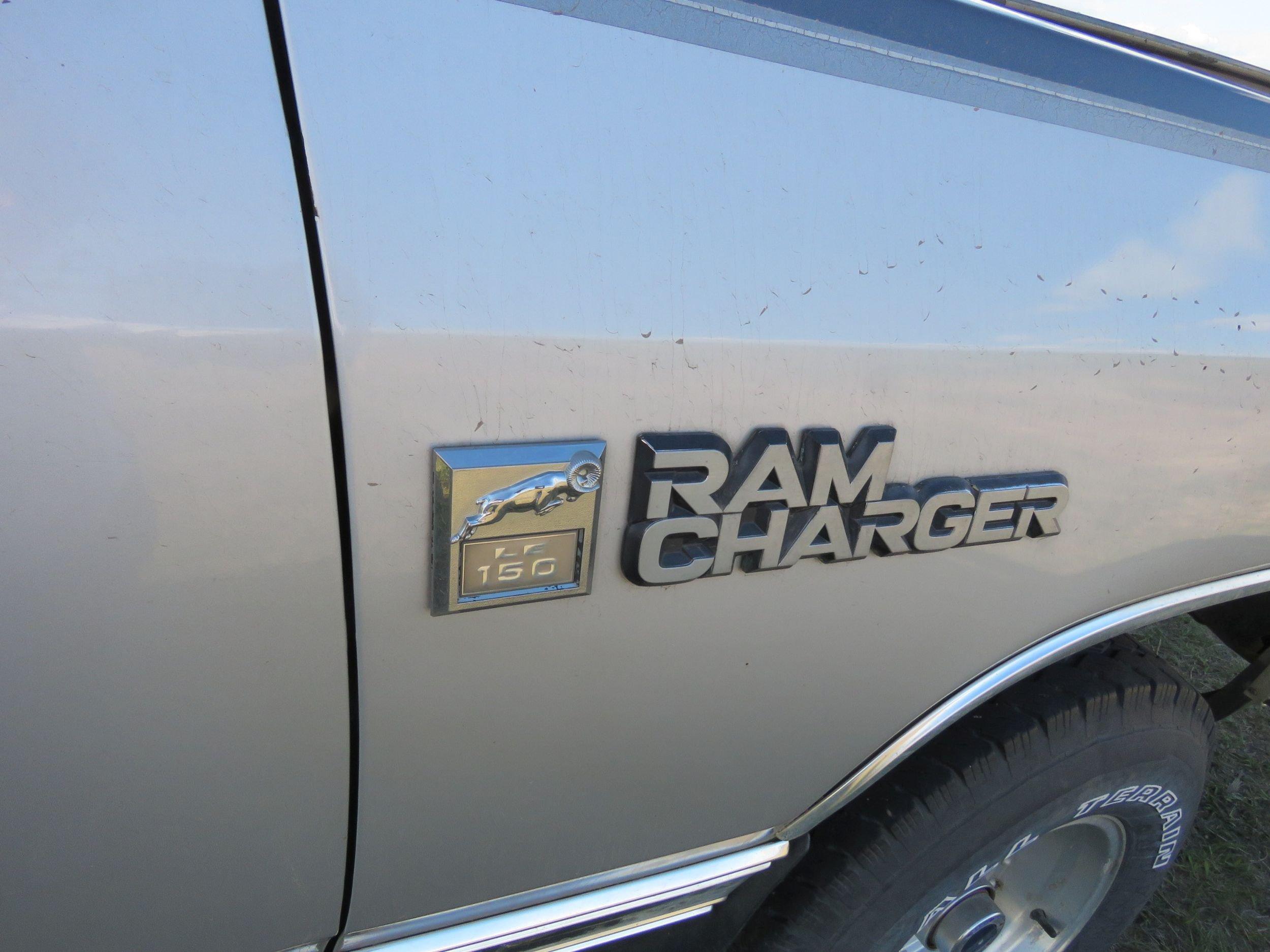 1990 Dodge Ram Charger Pickup