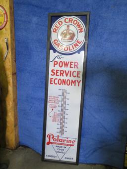 Red Crown-Polarine Porcelain Thermometer