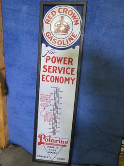 Red Crown-Polarine Porcelain Thermometer