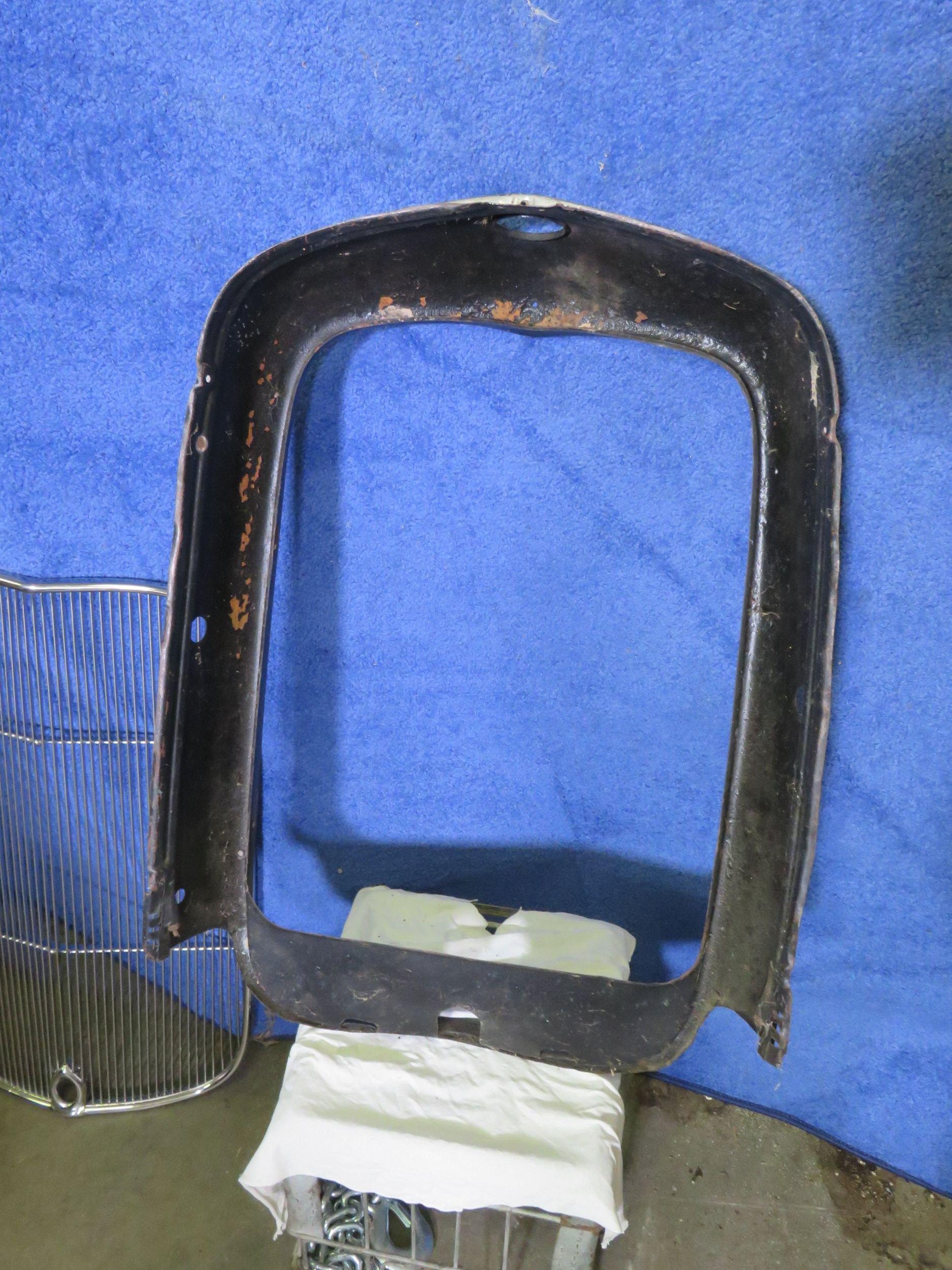 NOS 1932 Ford Grill Shell with Aftermarket Center Grill