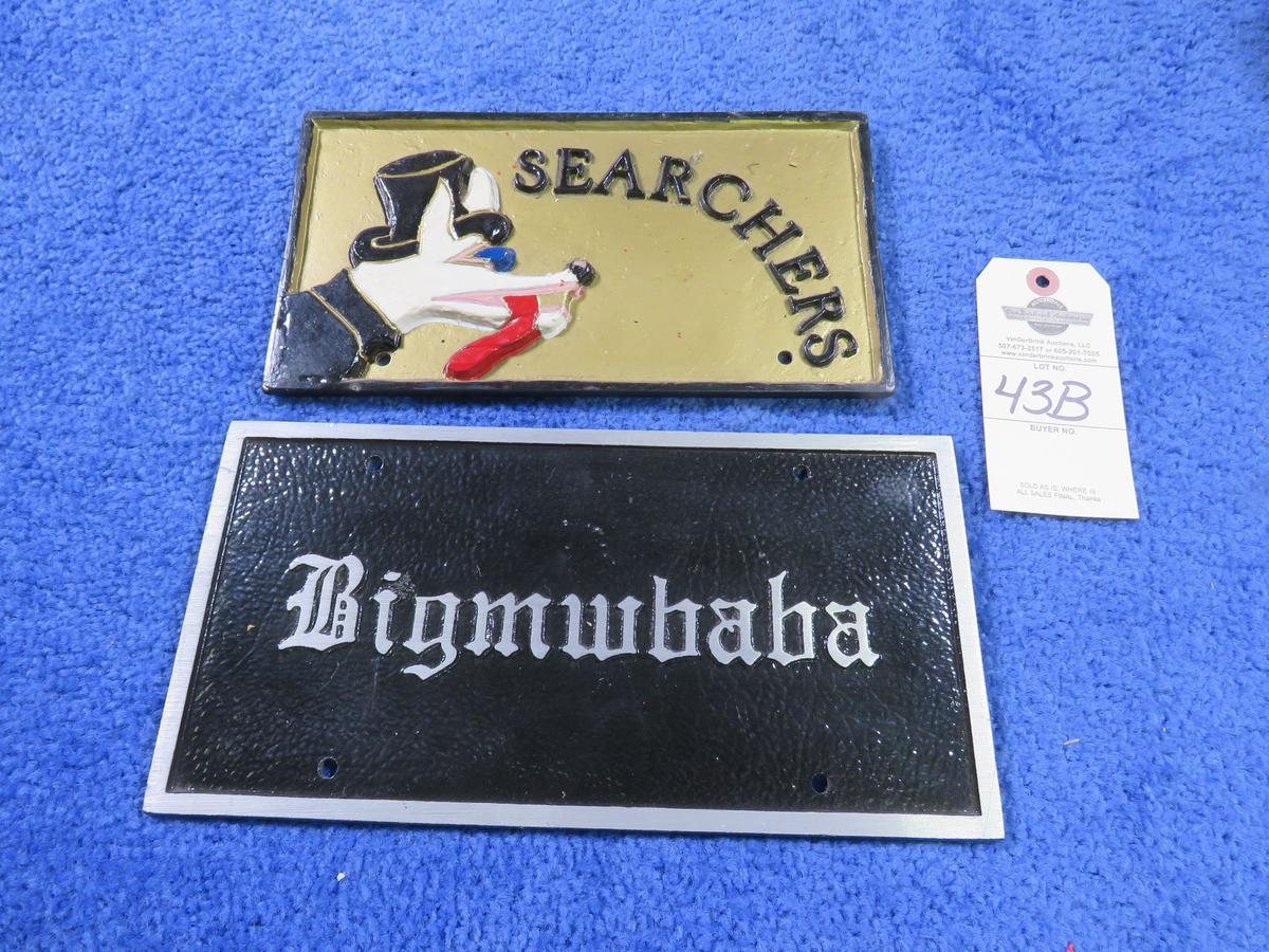 Searchers Vintage Vehicle Club Plates- Pot Metal