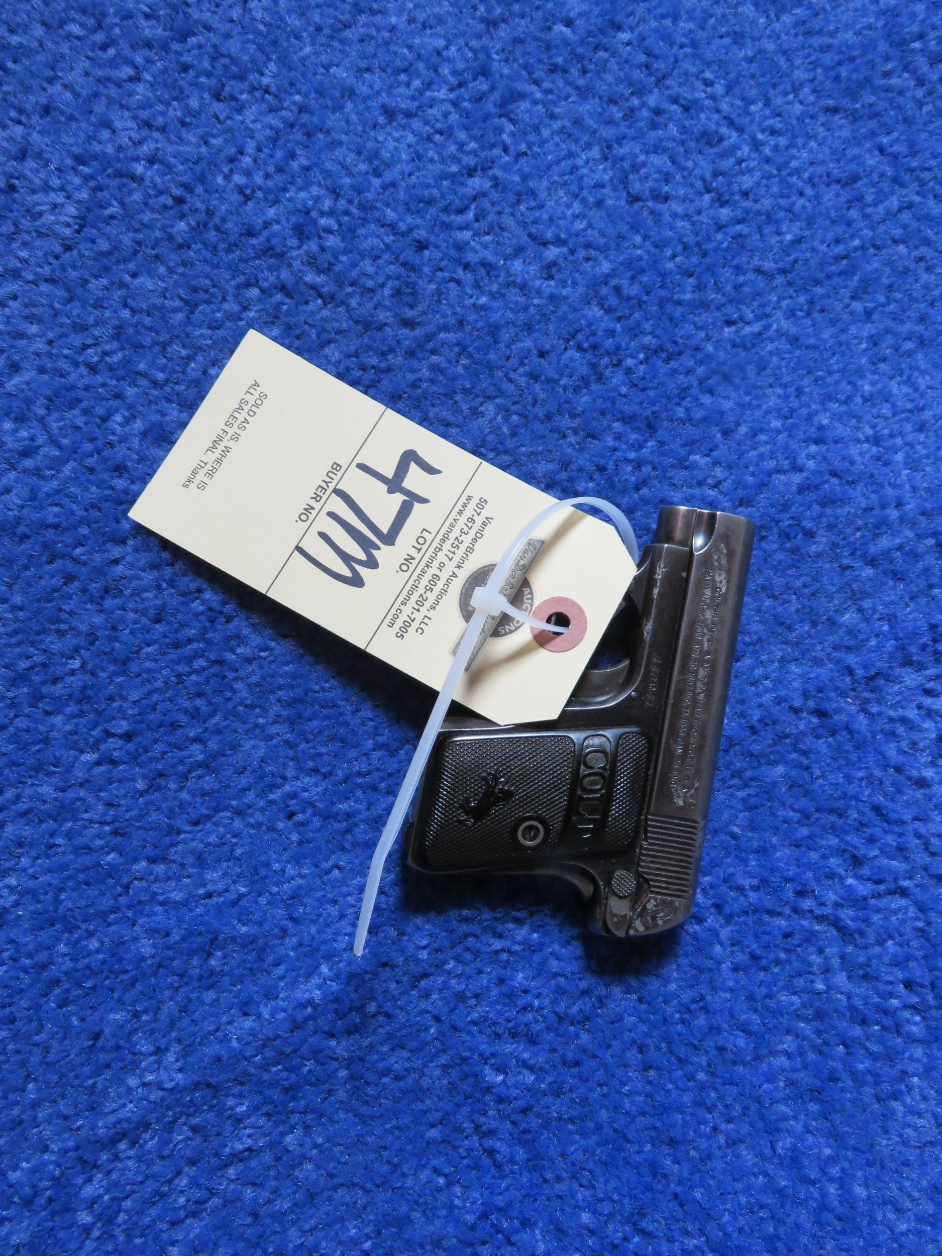 Colt Model 1908 Semi-Auto .25 Caliber Vest Pocket Pistol-Handgun