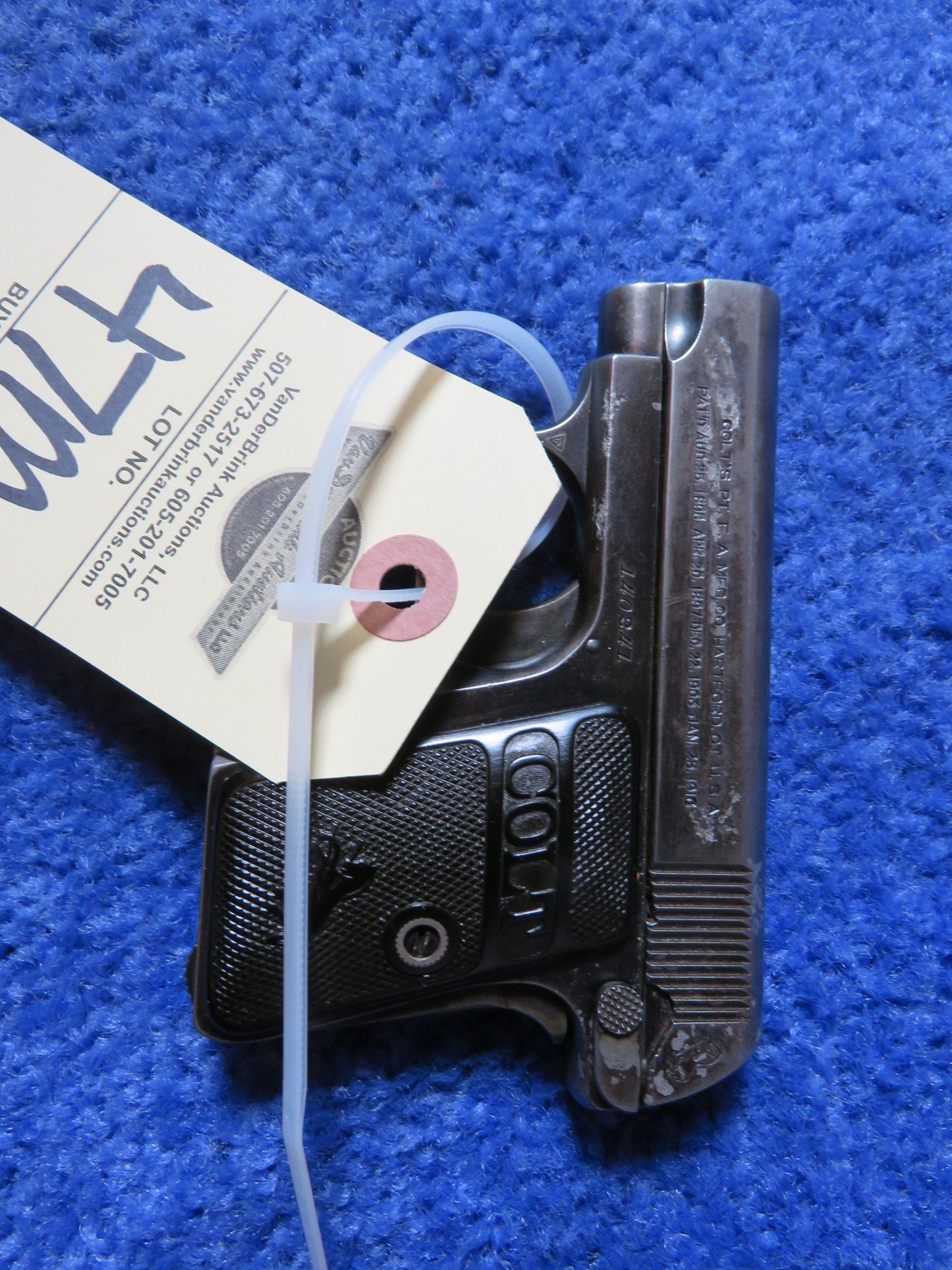 Colt Model 1908 Semi-Auto .25 Caliber Vest Pocket Pistol-Handgun