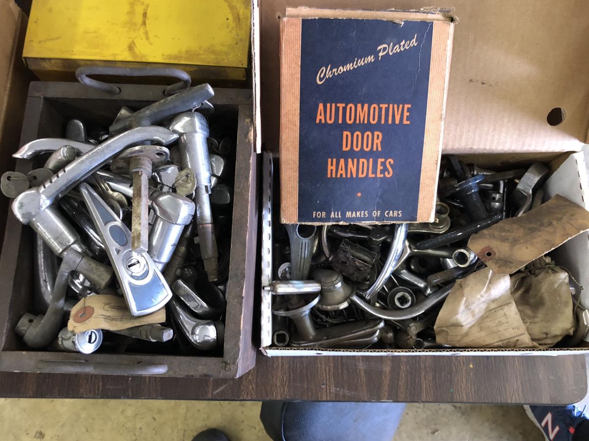 Box of Assorted Auto Door Handles
