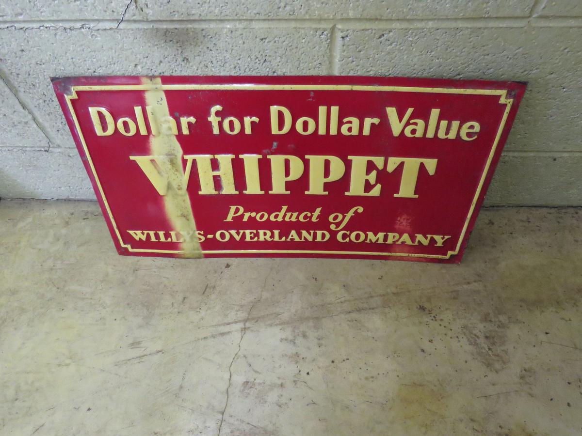 Whippett Painted Tin Sign