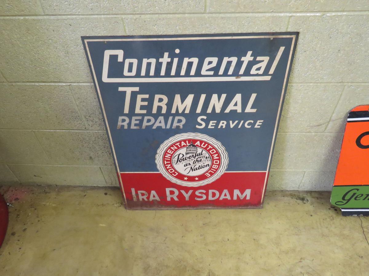 Continental Terminal Painted Tin Sign