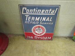Continental Terminal Painted Tin Sign
