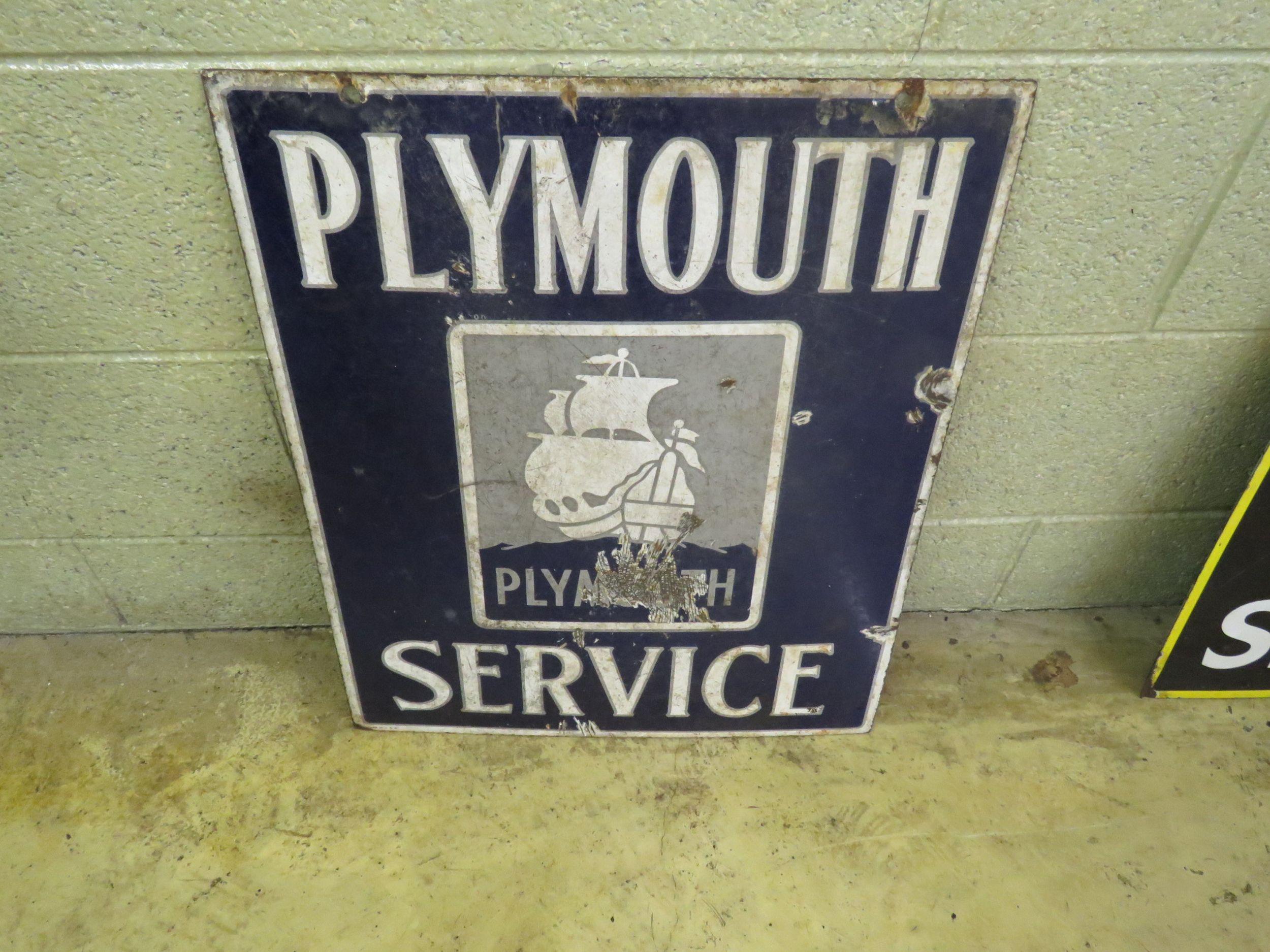 Plymouth Service Porcelain Sign