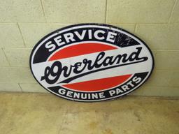 Overland Service & Genuine Parts Porcelain Sign