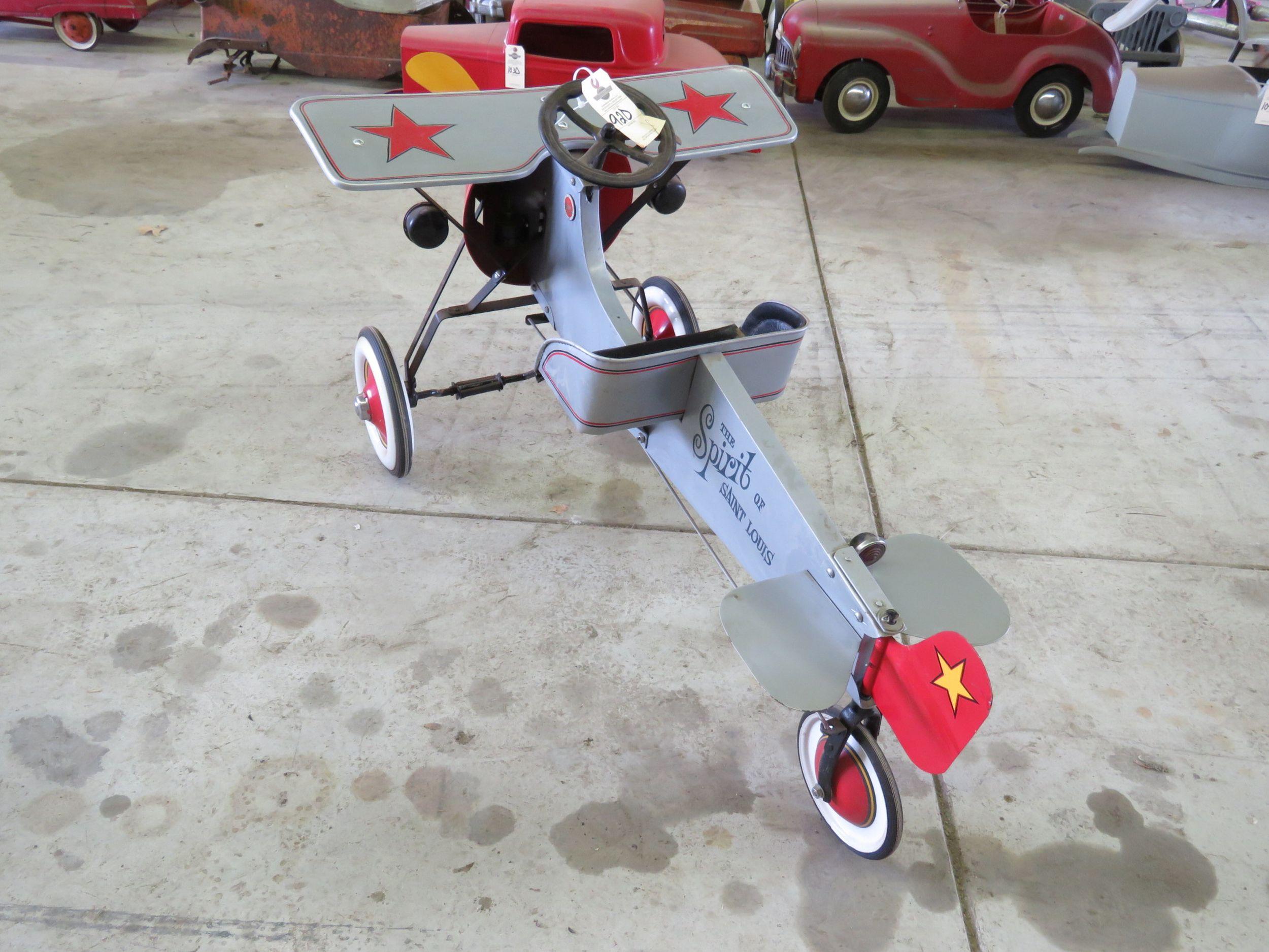 Rare Gendron "Spirit of St. Louis" Pedal Airplane