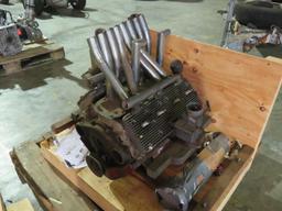 Reverse Flathead V8  60hp Motor with Offenhauser Heads for Midget Race Car Exhaust AND Intakes switc